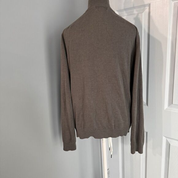 Calvin Klein Mens Med Cardigan Sweater Gray Cotton Full Zip‎ Grandpa Golf - Picture 2 of 11